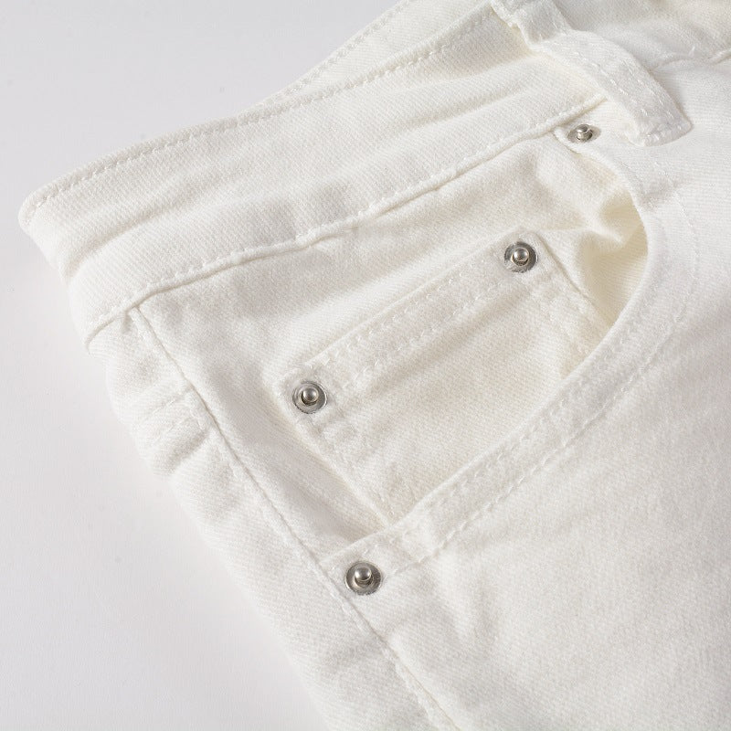 Women's High Street Ripped Stretch Slim Jeans - O Retalho