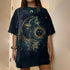 Retro Sun And Moon Printed Short Sleeve - O Retalho