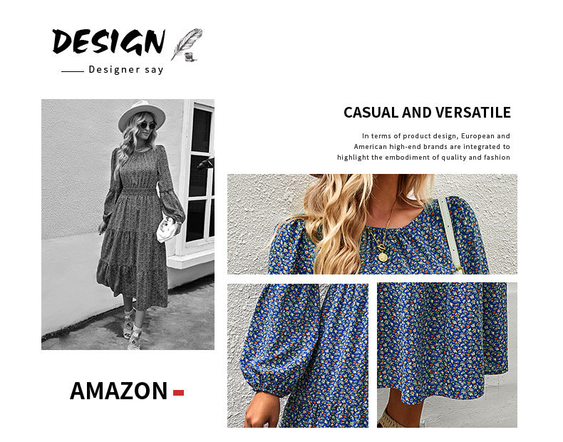 Vestido Estampado comprido - O Retalho