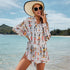 European And American Rayon Cartoon Printed Shirt-style Beach Cover-up - O Retalho