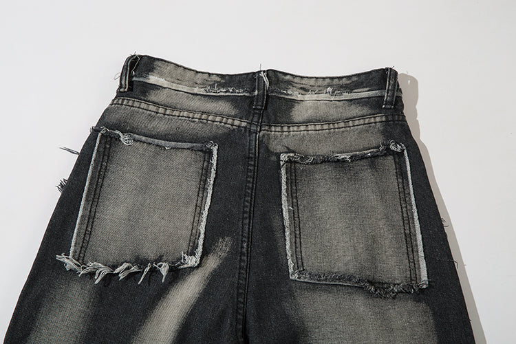 Calça Jeans Masculina Punk com Costuras Desfiadas - Tendência Urbana - O Retalho