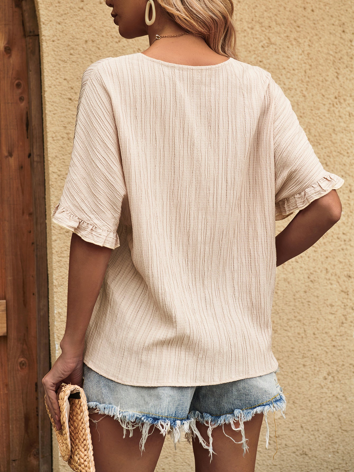 Blusa de manga curta solta - O Retalho