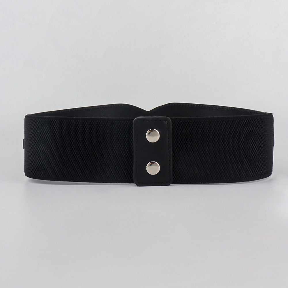 Simple Wide Waist Seal Elastic Versatile Belt Ladies - O Retalho