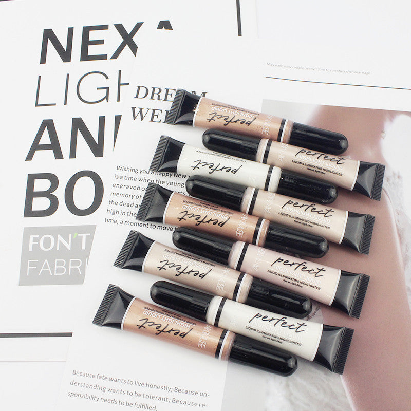 Liquid Foundation Shimmer Brightener Concealer Primer Base Contour Makeup Face Highlighter Cream - O Retalho