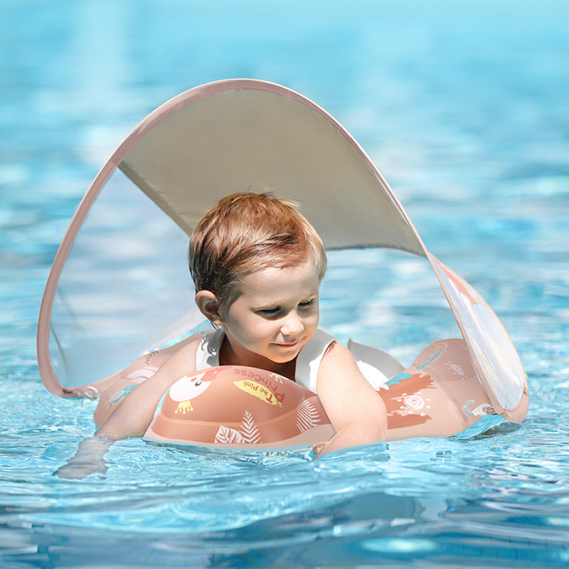 Anel de natação cisne para proteção solar para bebês