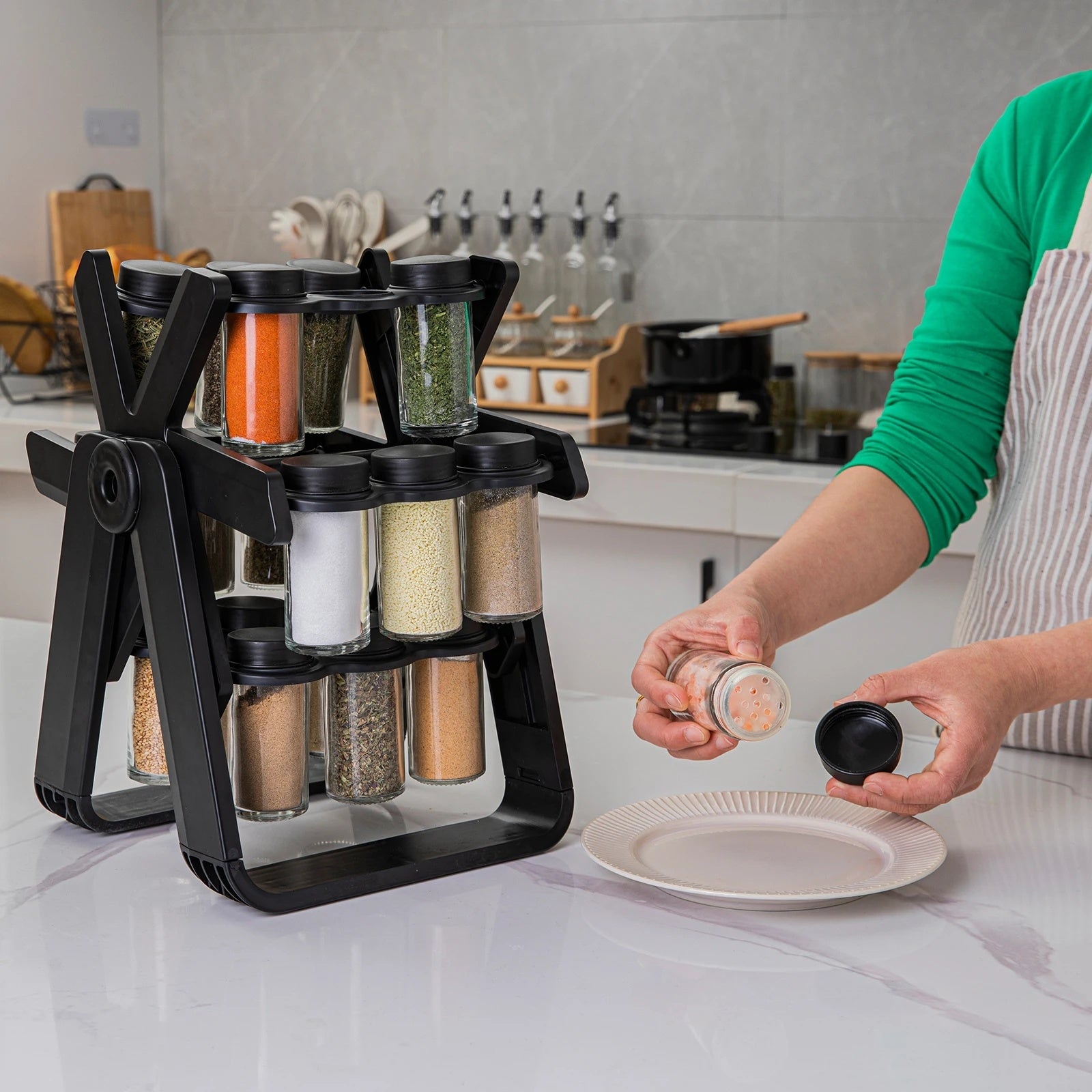 Organizador de Temperos Rotativo - Estilo Moderno e Funcional