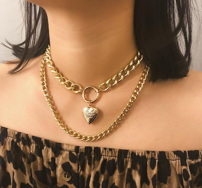Colar Choker de Coração em Metal para Mulheres. - O Retalho