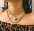 Colar Choker de Coração em Metal para Mulheres. - O Retalho