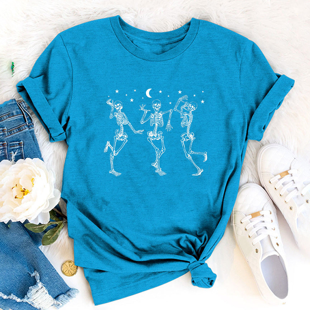 Round Neck Stylish Loose Short Sleeve - O Retalho