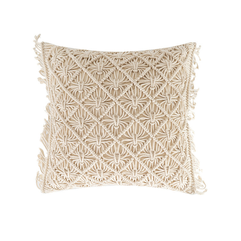Almofada Tricotada para Quarto com Design Ondulado - O Retalho