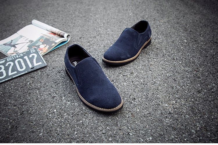Sapatos casuais de couro masculino, adequados para lazer - O Retalho