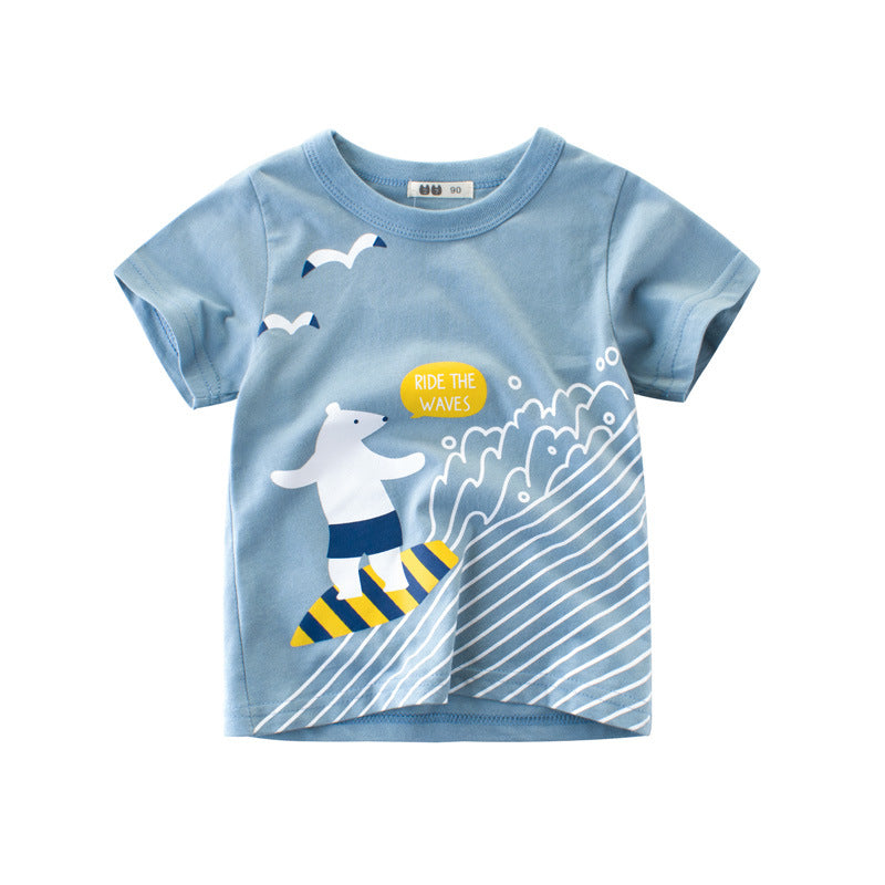 Camisetas infantis de manga curta, roupas de bebê - O Retalho