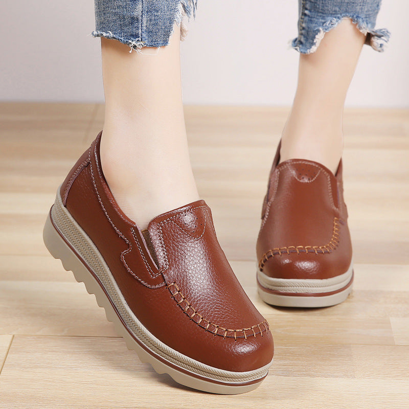 Sapatos casuais para mulheres em couro - O Retalho