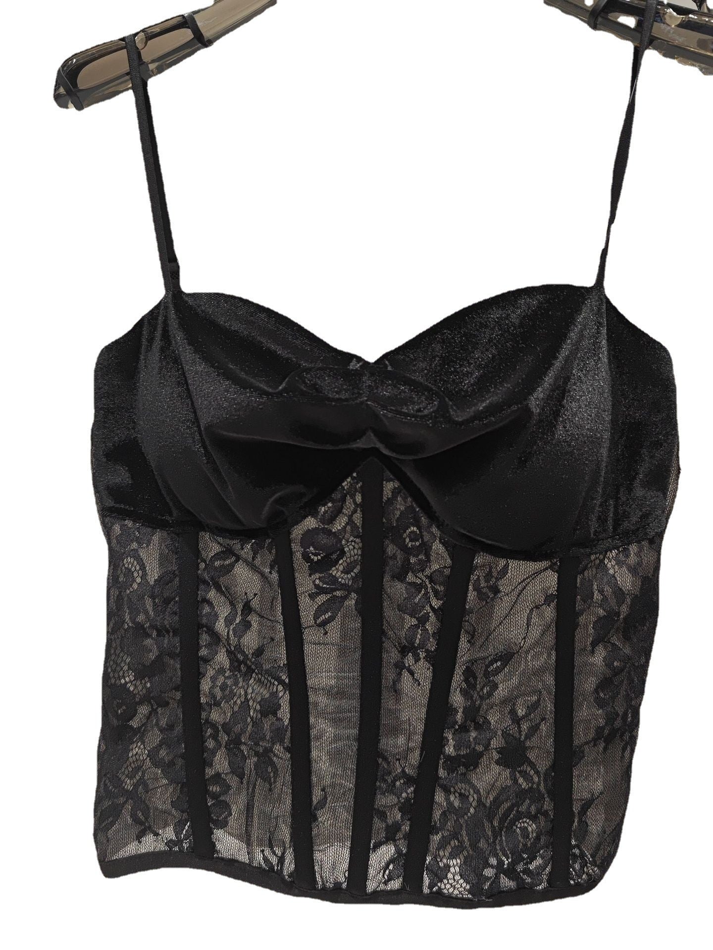 Crop top de renda bordada - O Retalho