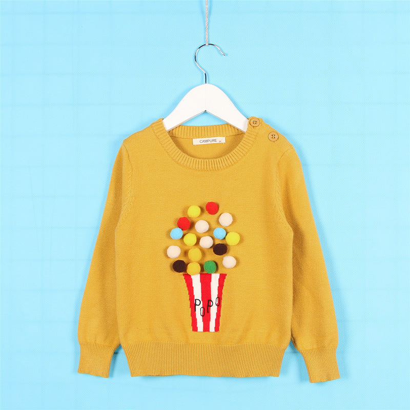 suéter casual para criança com design bolas - O Retalho