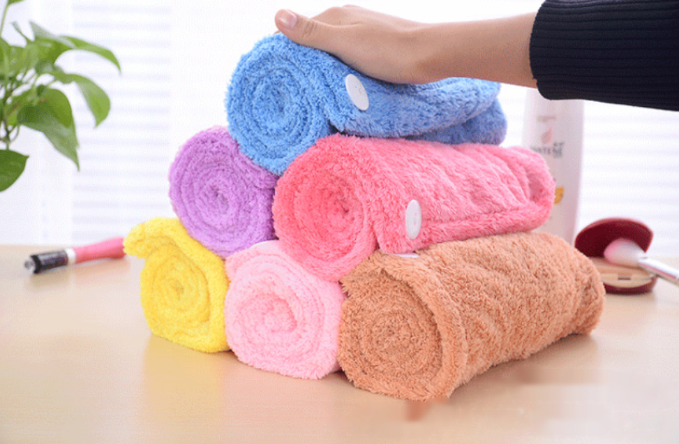 Capuz de Secagem em Coral Fleece - a versão coreana - O Retalho