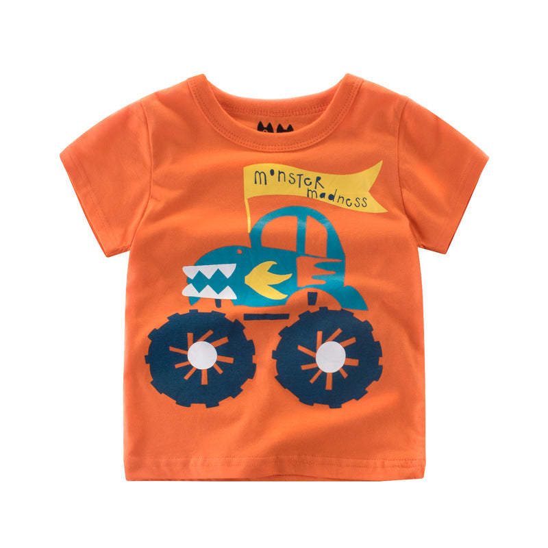 ⛱️Camiseta de manga curta para meninos com desenho - O Retalho