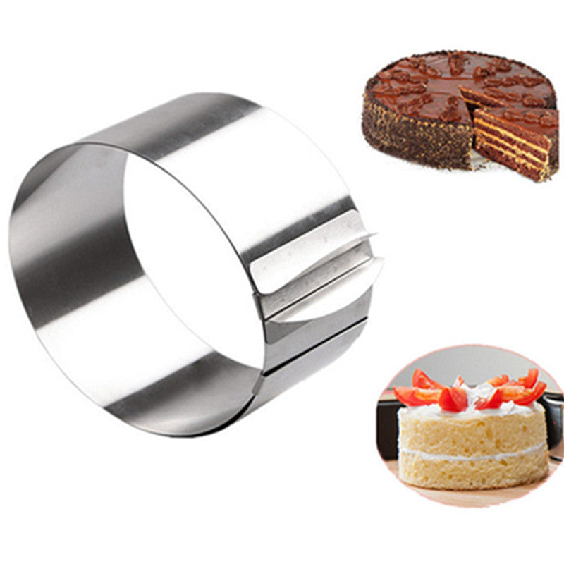 Forma de bolo ajustável em aço inoxidável - O Retalho