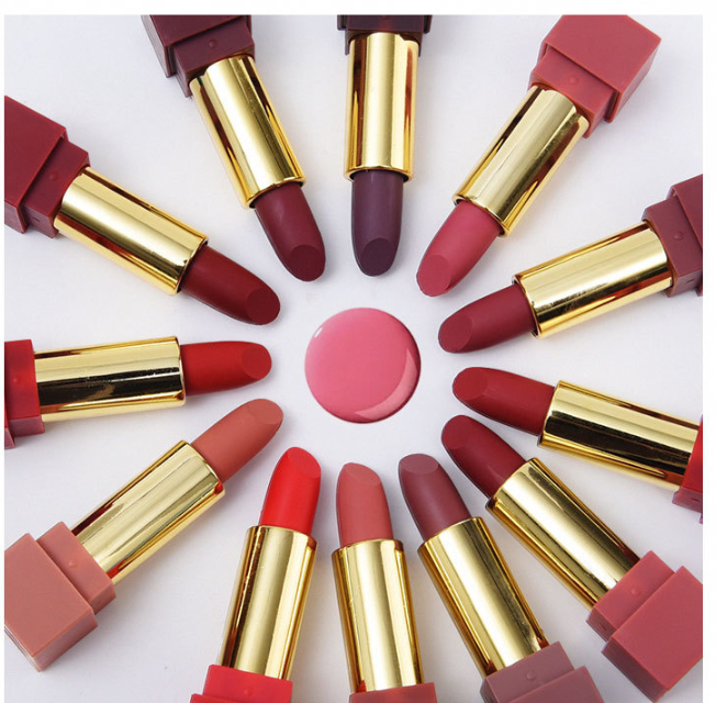 New set of 12-color square tube lipstick matte lipstick - O Retalho