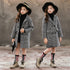 Gray plaid houndstooth coat for girls - O Retalho