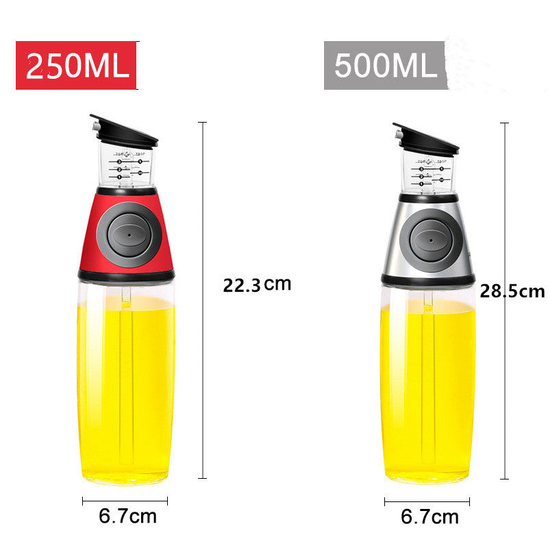 Garrafa de Vidro Medidora de 500ml - Garrafa de Óleo e Molho de Soja para Utensílios de Cozinha - O Retalho