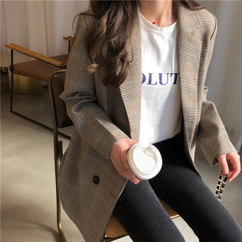 Blazer xadrez feminino - O Retalho