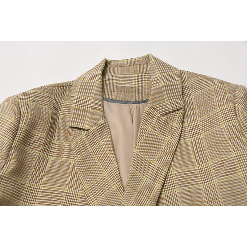 Blazer xadrez com detalhe de cinto - O Retalho
