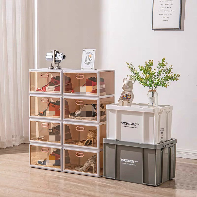 Organizador Retrátil de Sapatos para Casa, Caixa de Armazenamento Dobrável para Entrada, à Prova de Poeira