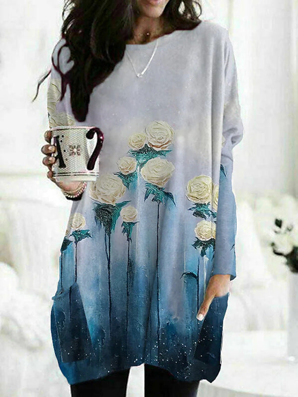 Ladies New Long Sleeve Dress - O Retalho