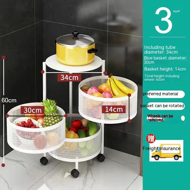 Cesto de Armazenamento Multi-camadas para Cozinha