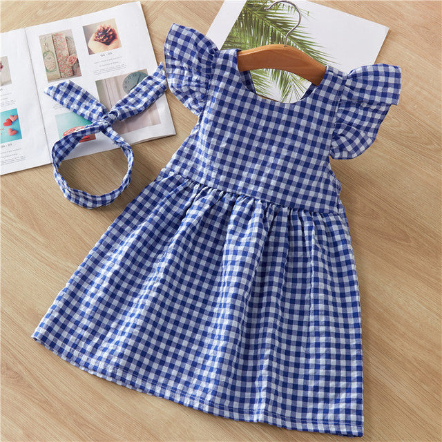 Vestidos infantis para meninas, vestidos de verão, sem mangas fofos - O Retalho