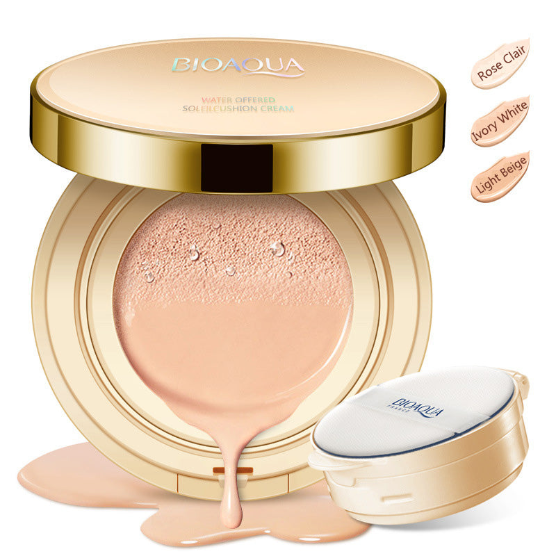 Bioaqua Almofada de Ar BB Creme 3 Cores Corretivo Hidratante Fundação Clareamento Maquiagem Impecável de Beleza Facial - O Retalho