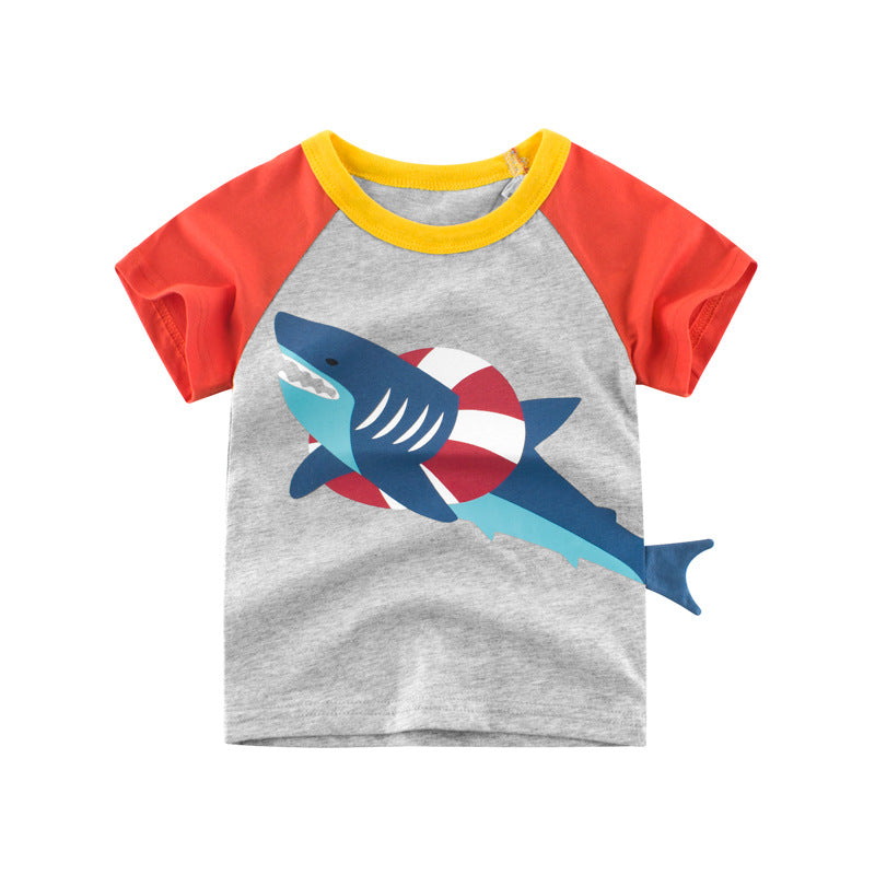 🐤Camiseta de manga curta para meninos - O Retalho