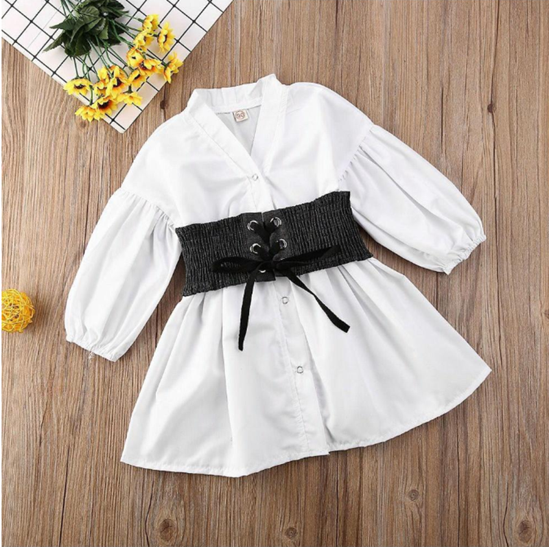 vestido branco evasê para meninas - O Retalho