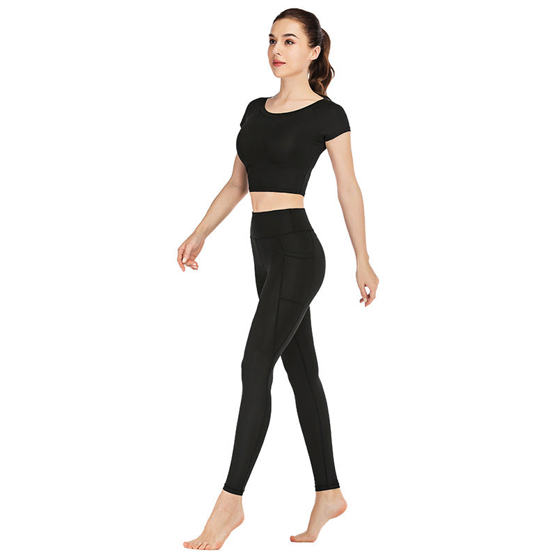 Conjunto de Roupas de Yoga com Bolsos para Mulheres - Tecido Lycra para Máximo Conforto - O Retalho