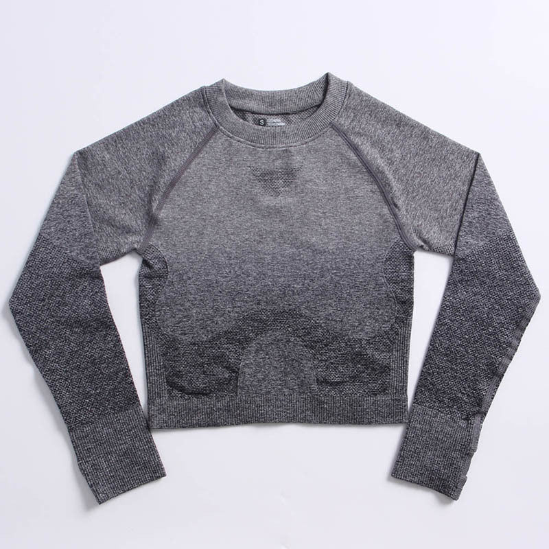 Conjunto de Roupas de Yoga Esportiva com Elástico e Gradiente para Mulheres: Conforto e Estilo para Seus Exercícios - O Retalho