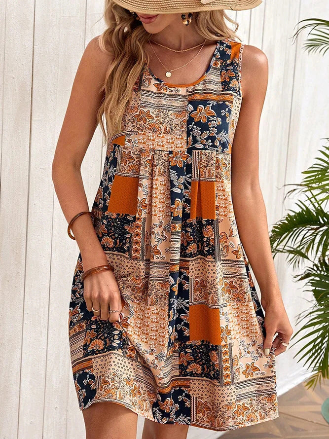 vestido curto com estampa na moda de Verão - O Retalho