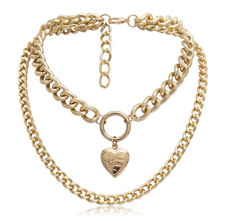 Colar Choker de Coração em Metal para Mulheres. - O Retalho