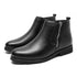 sapatos formais de couro para homens com ziper lateral - O Retalho