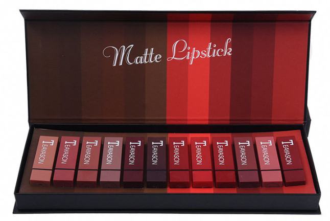 New set of 12-color square tube lipstick matte lipstick - O Retalho