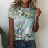 Blusa Feminina com Estampa Floral, Gola Redonda, Camiseta de Manga Curta - O Retalho