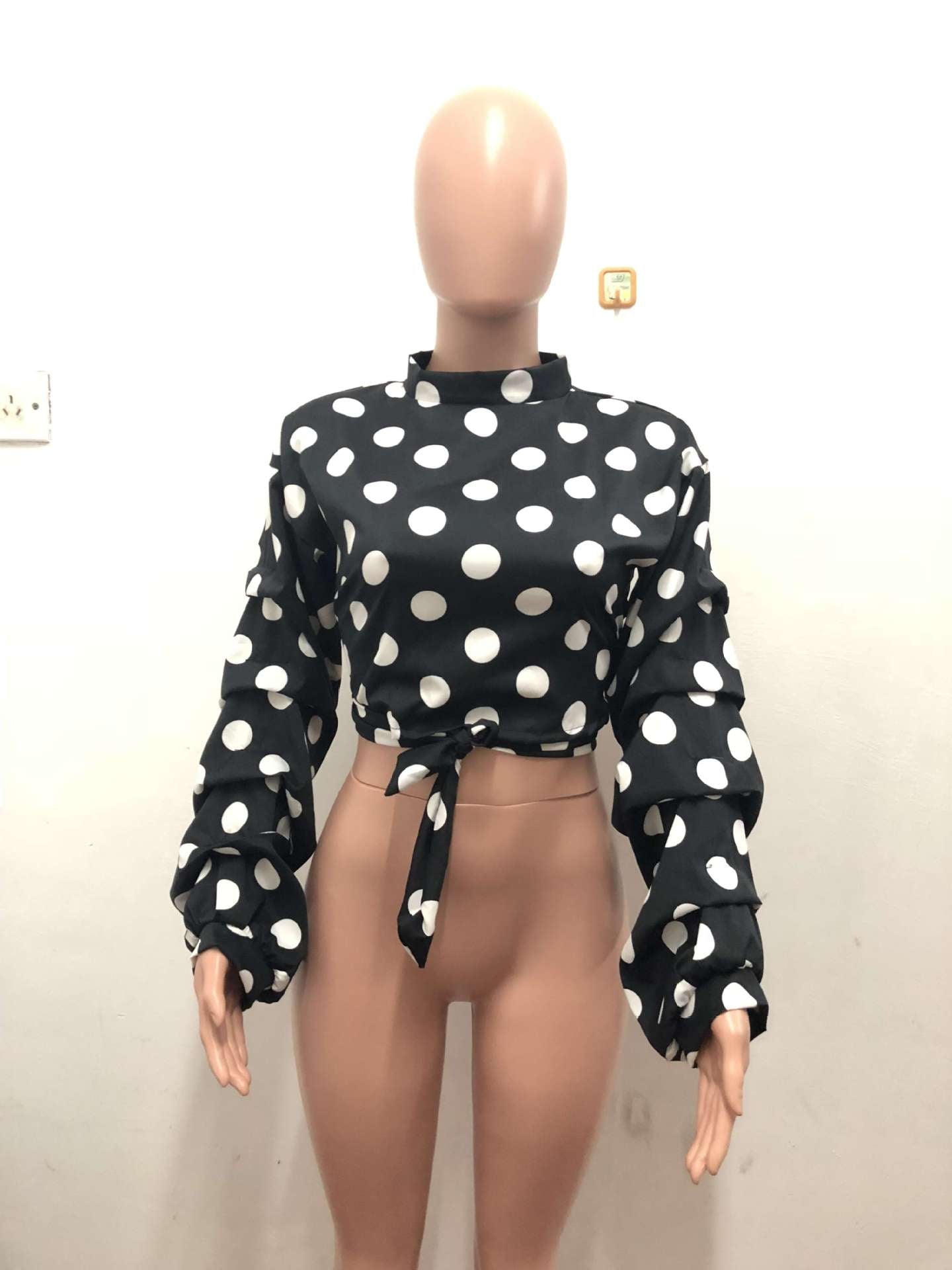 Blusa de Manga Longa Solta com estampa - O Retalho