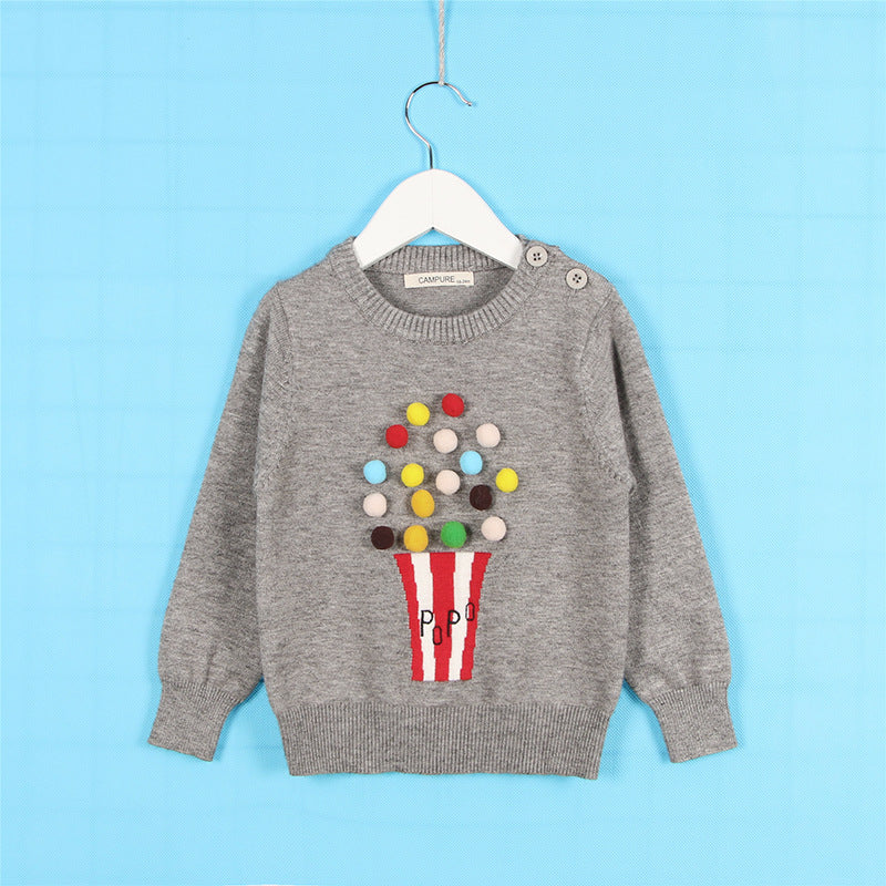 suéter casual para criança com design bolas - O Retalho