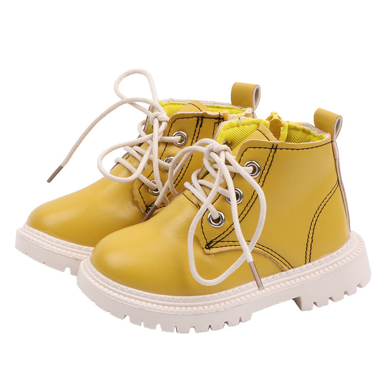 Botas Curtas de Couro Sintético para Meninos - O Retalho