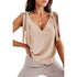 Blusa com alças em laços com decote em V - O Retalho