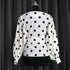 Women Shirts Floral Black Office Quatily Clothes Collar Neck - O Retalho