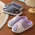 Pantufas Fofas de Coelho Listrado para Mulheres - O Retalho