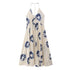 Vestido com Estampa de flores azuis - O Retalho
