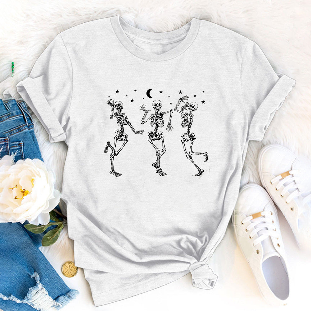 Round Neck Stylish Loose Short Sleeve - O Retalho