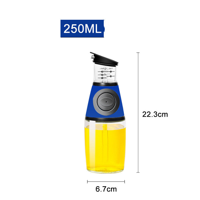 Garrafa de Vidro Medidora de 500ml - Garrafa de Óleo e Molho de Soja para Utensílios de Cozinha - O Retalho